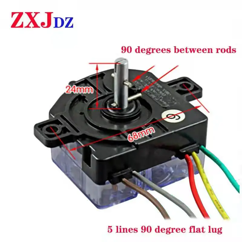 5 wire 90 degree washing machine timer switch Wash timer Semi-automatic double-cylinder washing machine parts