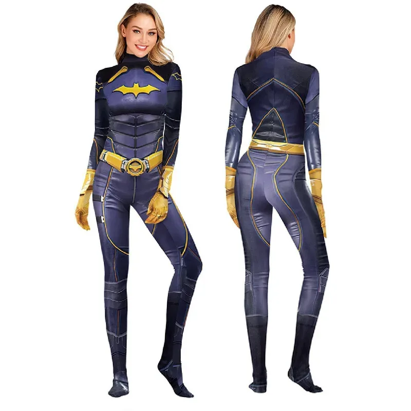 Traje Zentai para fiesta de Carnaval y Halloween, disfraz de caballero héroe Nightwing, disfraz de Robin, mono, trajes de mono de Batgirl