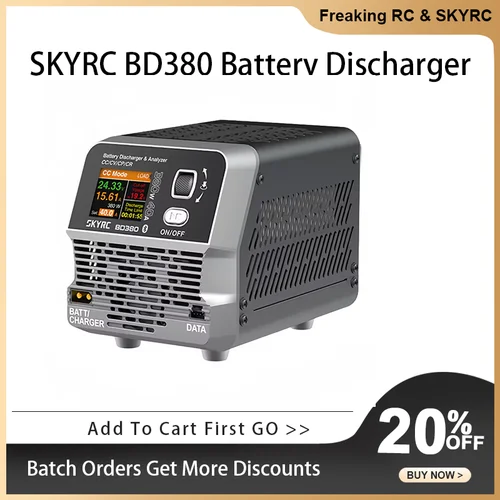 SKYRC BD380 배터리 방전기 분석기 380W 40A 30V 4가지 모드 CC/CP/CR/CV 배터리 버스트 PowerBoosted RC 모델용으로 설계됨