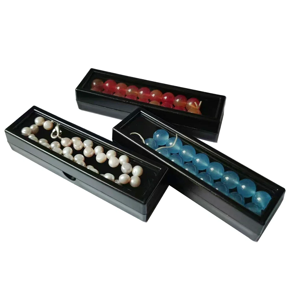 

Black Diamond Jewelry Storage Box Bracelet Pendant Organizer Bead Gem Display Case Long Ring Earring Gemstone Charms Package Box