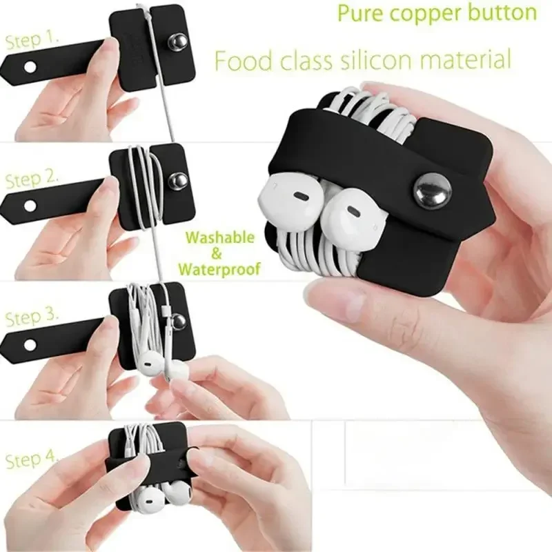 Data Cable Cord Organizer Earbuds Holder Earphone Wrap Earphones Organizer Headset Headphone Winder Cord Manager Cable Winder