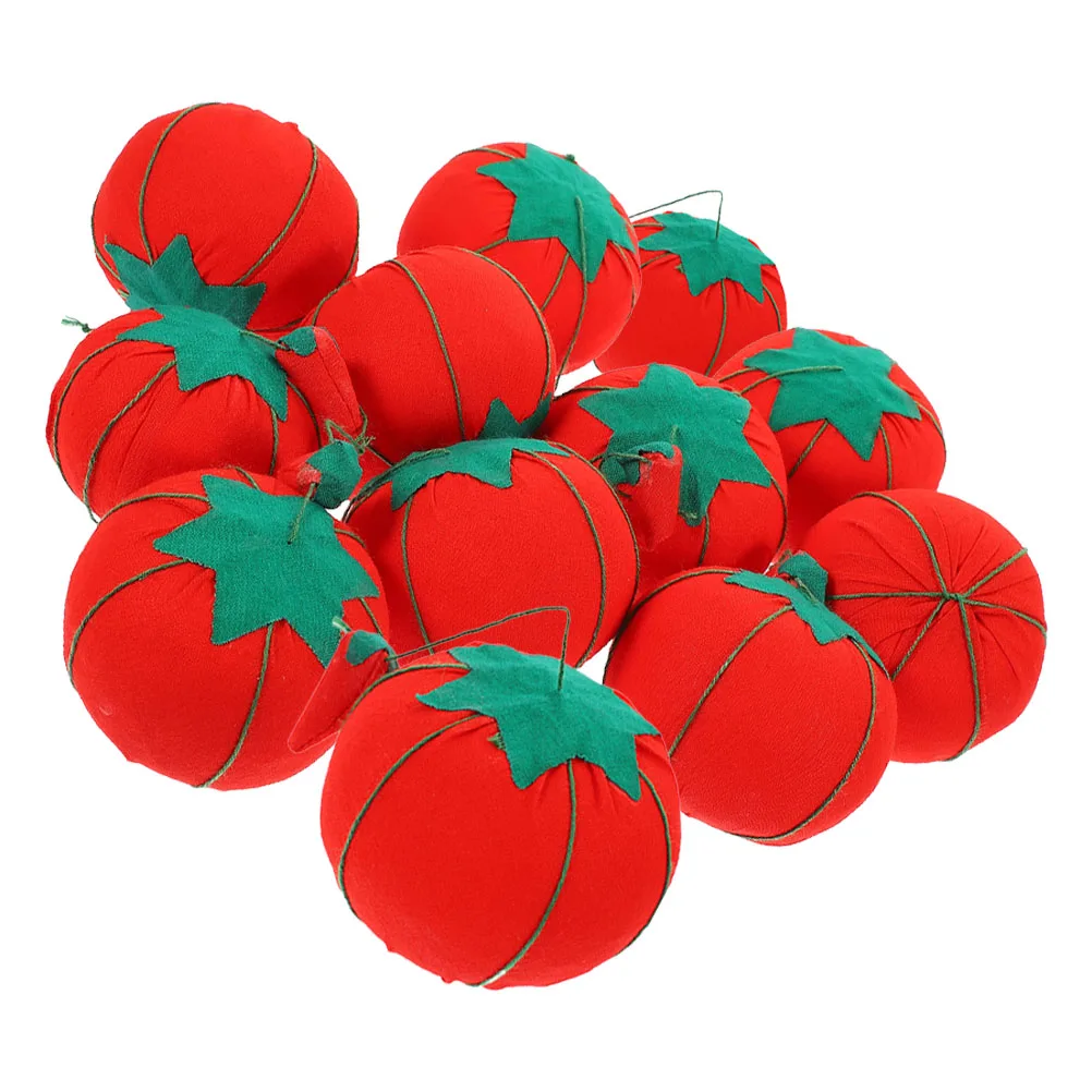 

12pcs Pin Cushions 5 5cm Tomato Shaped Needle Thread Organizers DIY Sewing Tool Embroidery Accessory Reusable Compact