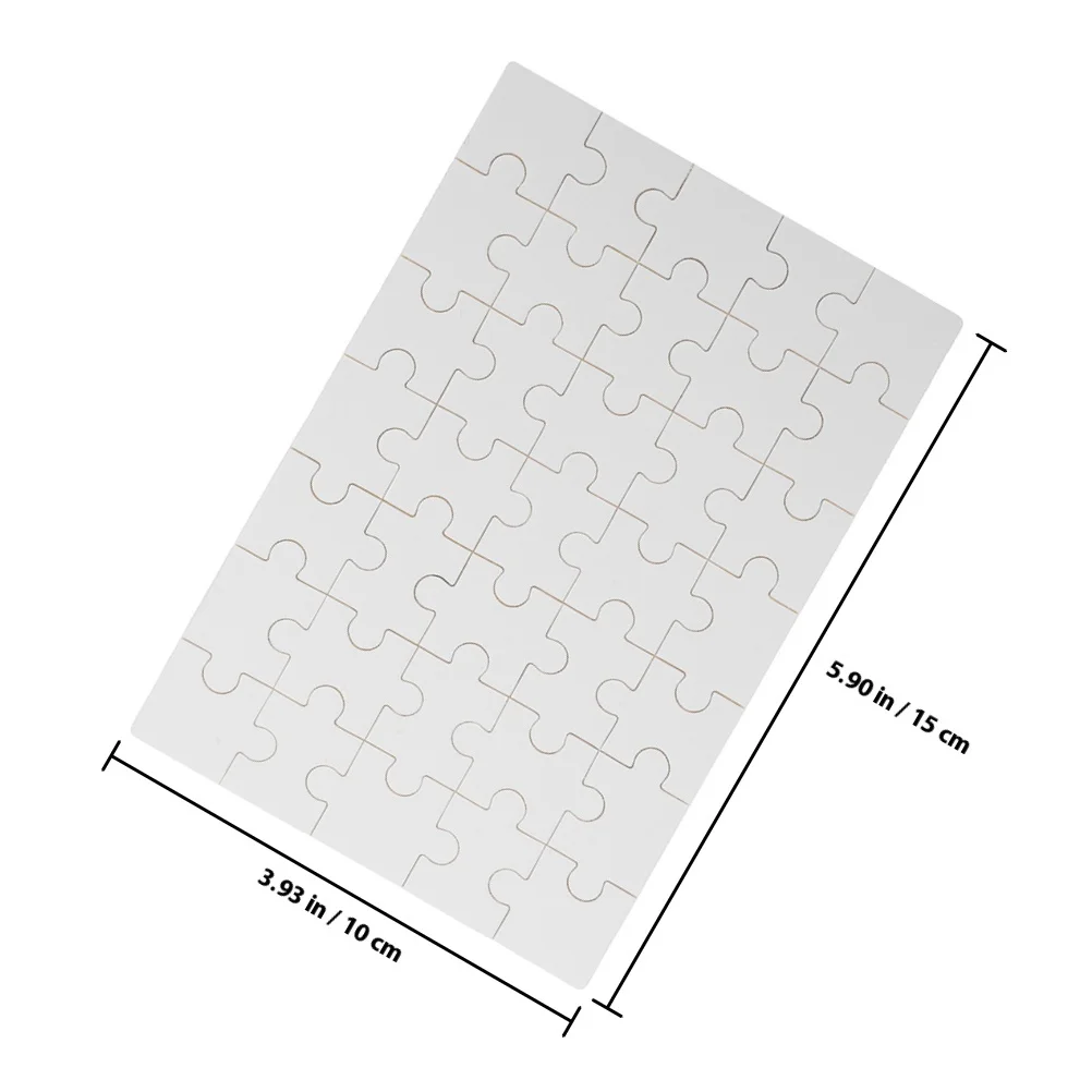 6 قطعة لغز التسامي فارغة 6 أوراق غير ملونة لتقوم بها بنفسك نقل الحرارة لغز قطع خشبية بانوراما الحرفية العرض للأطفال البالغين الفن