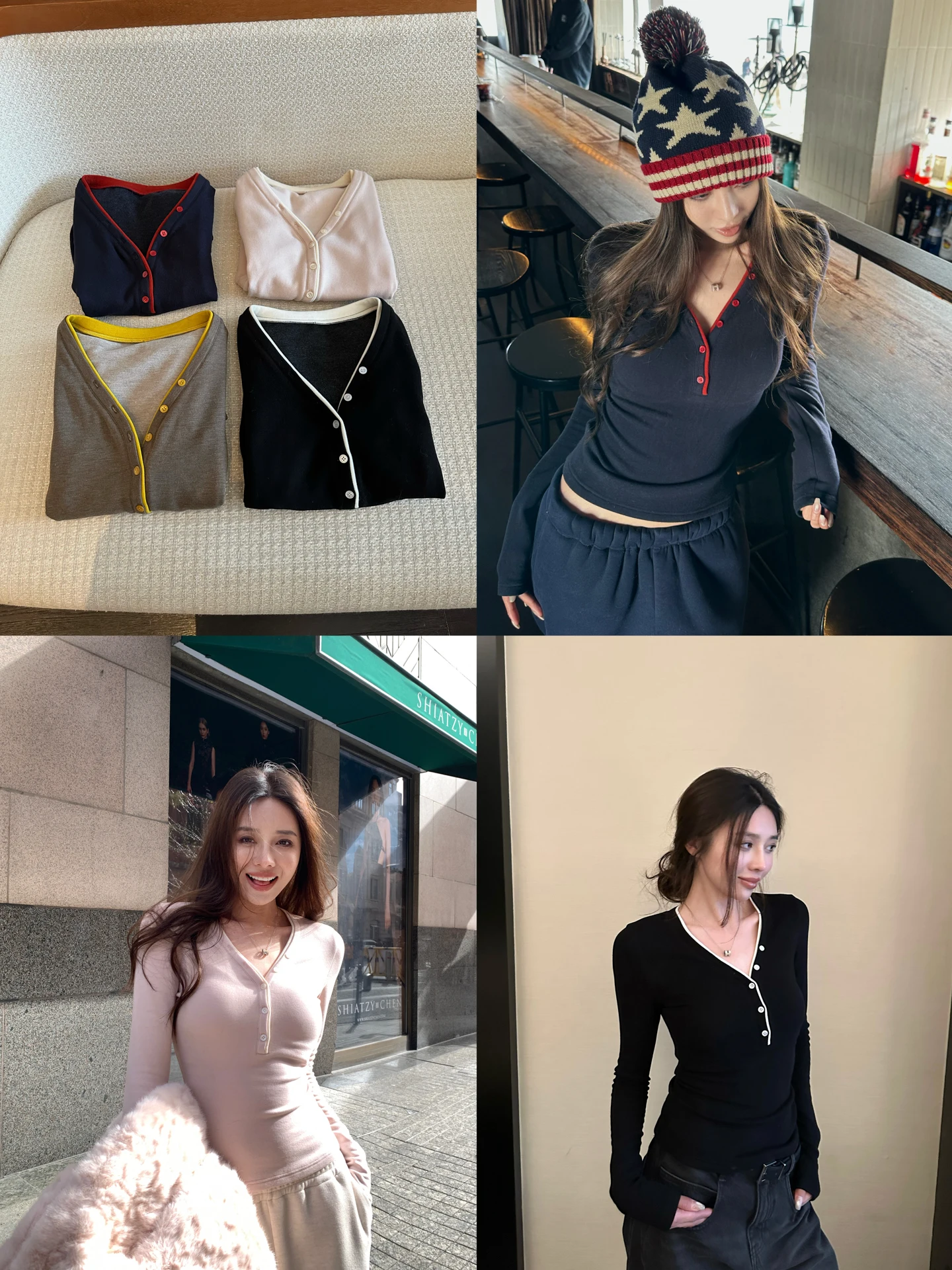 

Женская термофутболка NanaByNana с длинным рукавом и V-образным вырезом, облегающая, комфортная, для повседневной носки, из ткани Dervo