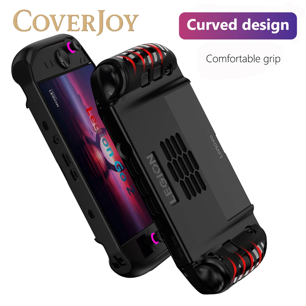 

CoverJoy 2025 Clear TPU Case for Lenovo Legion GO 2 Handheld Console Shockproof Protective Cover with Grip