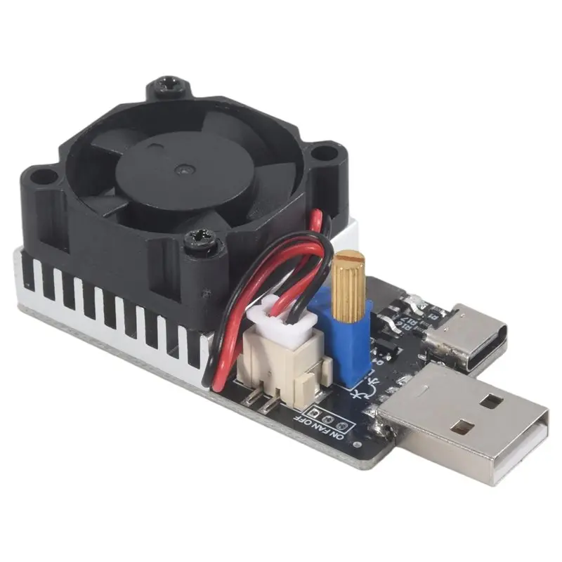 [NEW A09R!】 DC 3.7-20V 3A 25W Load Tester Electronic Test Resistor Module USB&Type C Interface Adjustable Constant Current