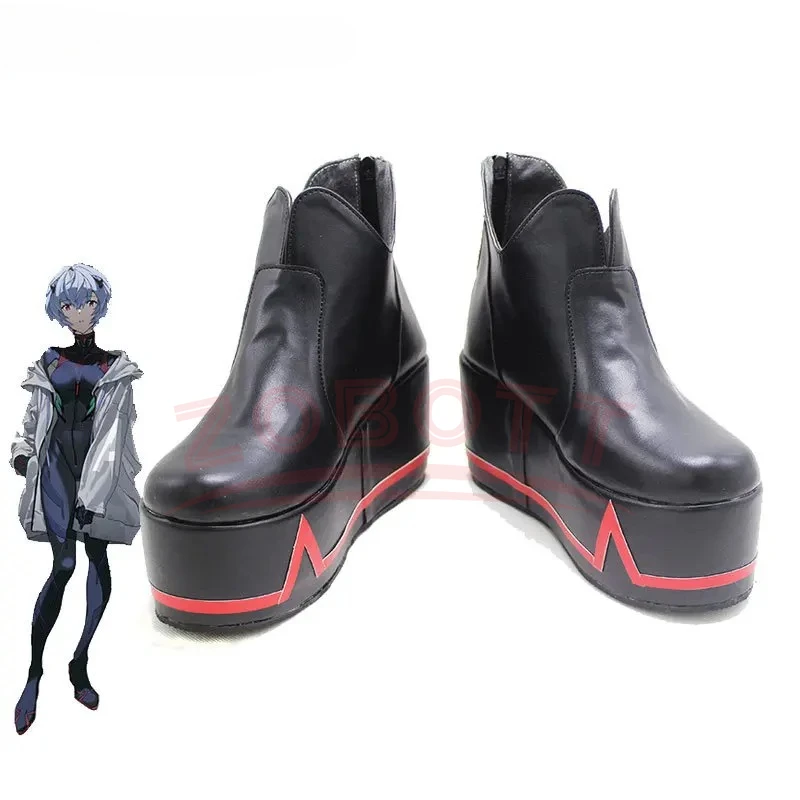 

Anime Ayanami Rei Cosplay Shoes Boots Ayanami Rei Cosplay Shoes PU Leather Shoes Halloween Carnival Party Prop Custom Made