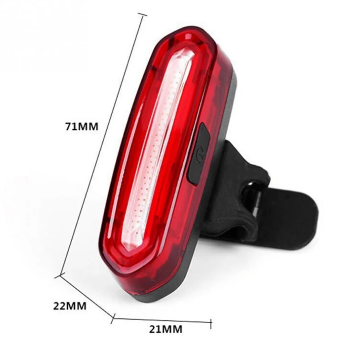 Luz trasera de bicicleta recargable por USB luz trasera de bicicleta de advertencia LED IPX6 impermeable para casco caliente