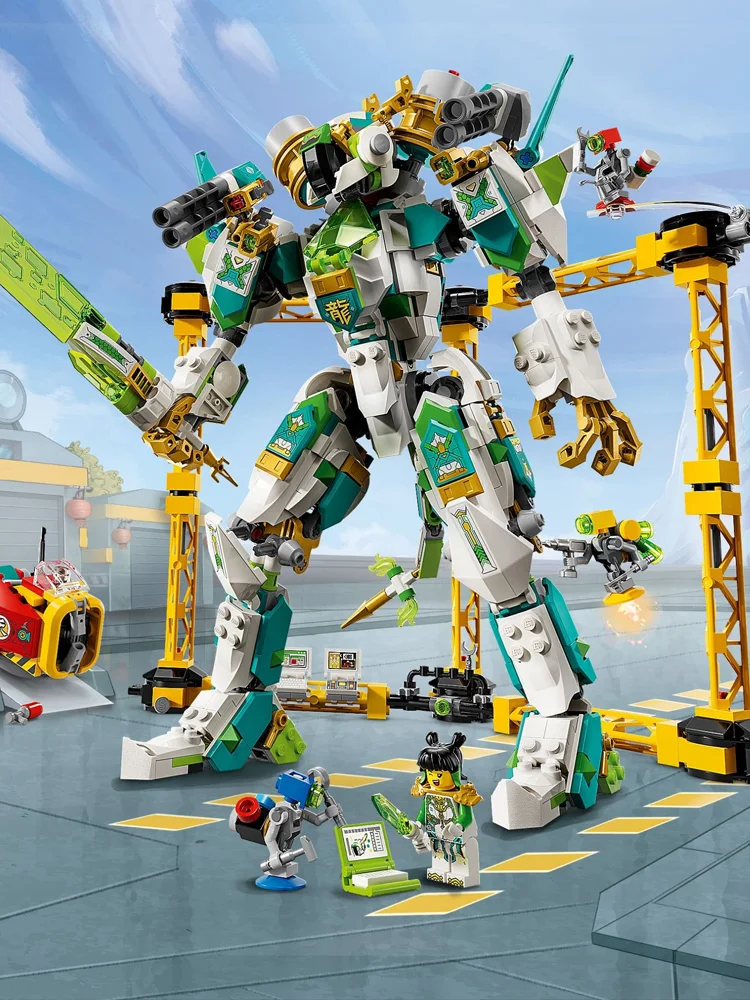 ตัวต่อเลโก้80053แอร์เสี่ยวเซีย, มังกรนักรบมังกรขาวของเล่นตัวต่อปริศนาอาคารชายและหญิง