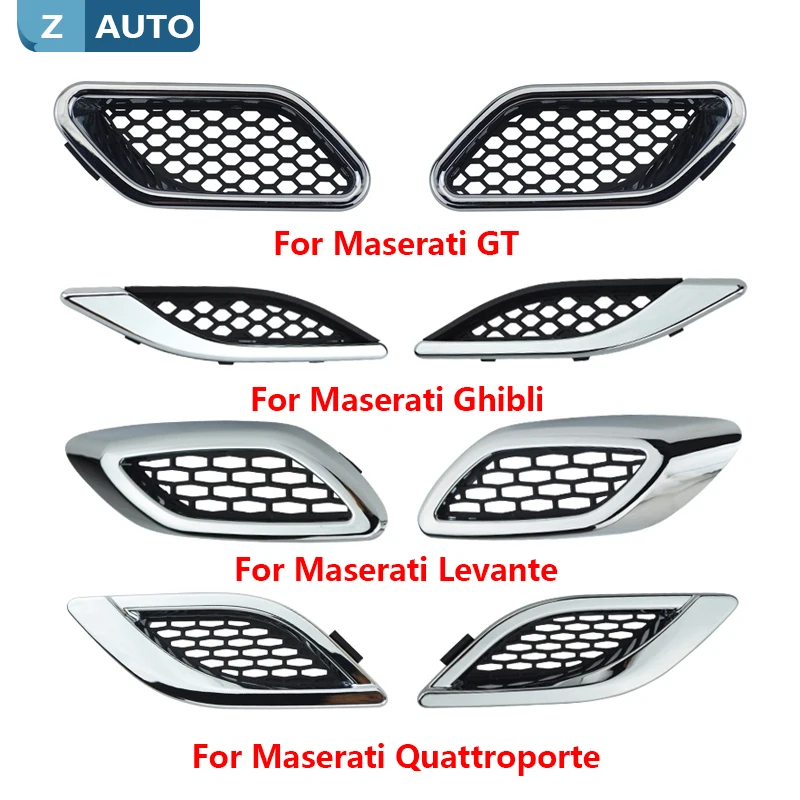 1Pcs For Maserati Ghibli Levante Quattroporte GT Car Front Side Grille Air Intake Fender Vents Grill