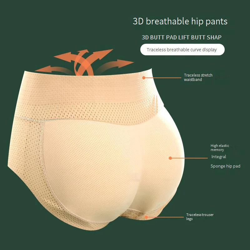 Butt Lifter Shaper fałszywy tyłek pośladki podkładki na biodra niewidoczne majtki kontrolne odchudzanie damska bielizna wyściełane majtki Push Up Shapewear — zdjęcie 5