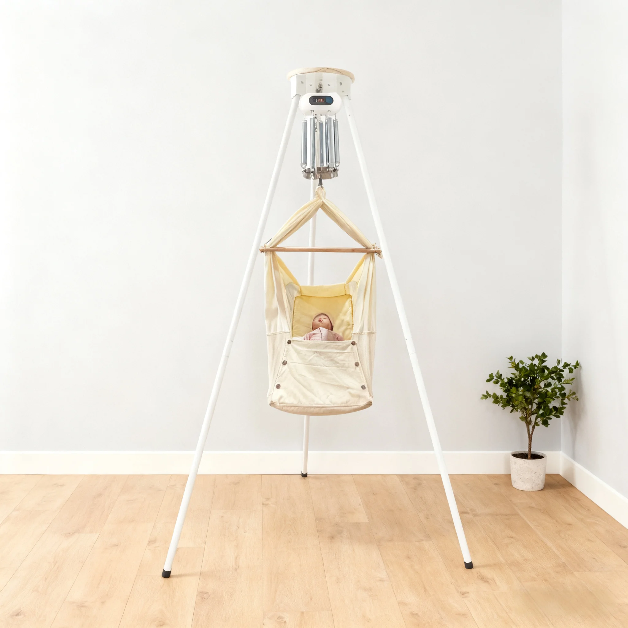 Electric Cradle Hammock Baby Metal Stand Foldable Indoor/Outdoor Living Room Furniture for Gym Use