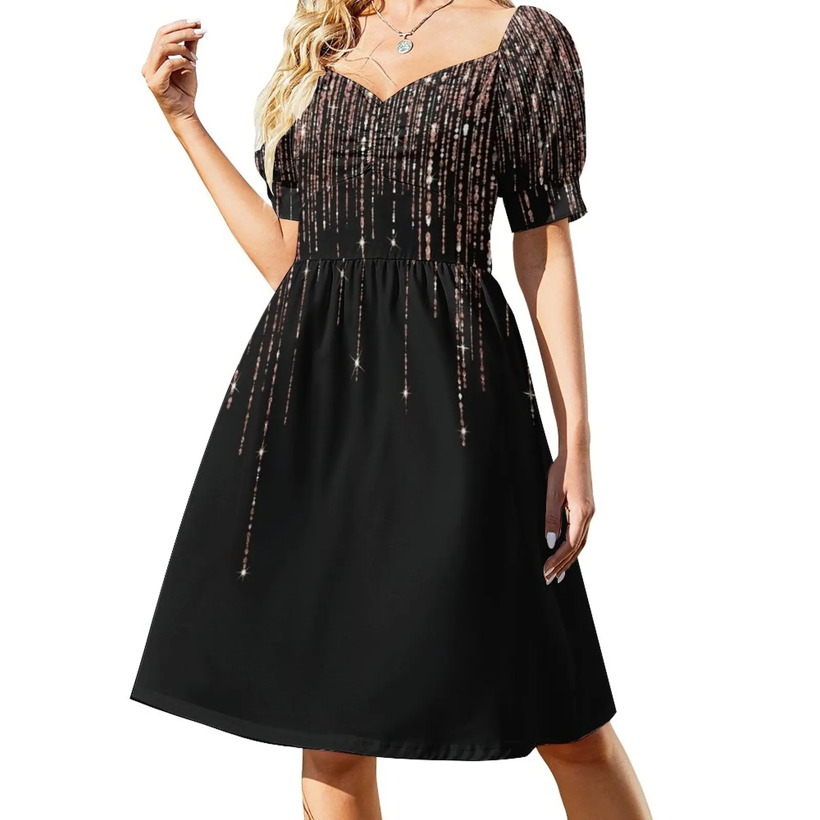 

Роскошное черное, розовое, золотое, блестящее платье с бахромой, платье для беременных, женское платье, элегантная Роскошная летняя юбка