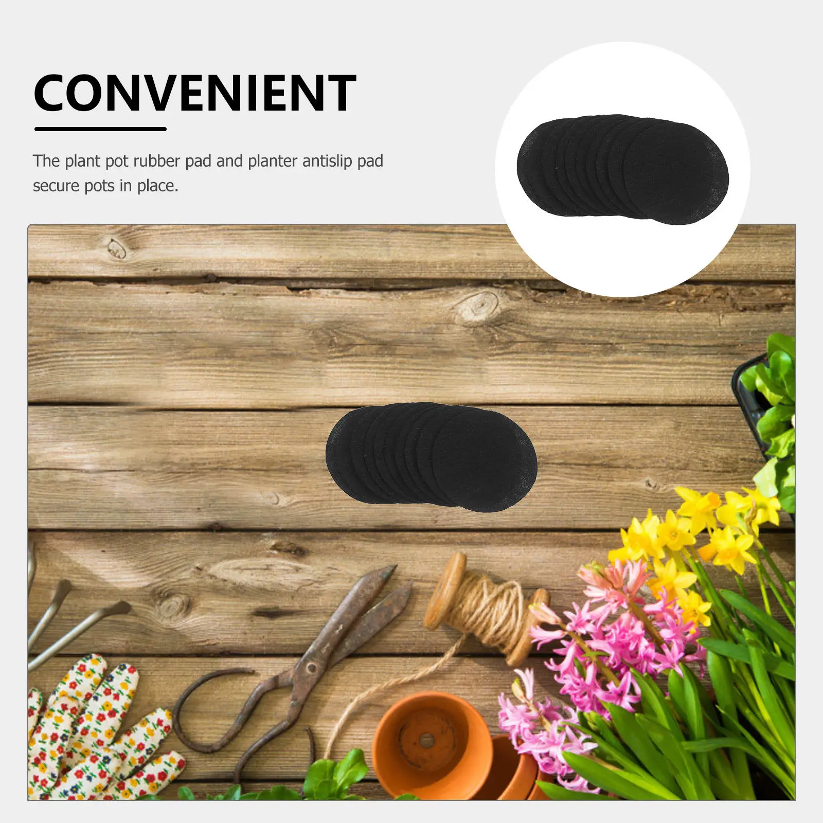 20Pcs Non-Woven Flower Pot Pad Round Drainage Mat Pot Bottom Protector Leakproof Anti-Slip Reusable Planter Cushion for Indoor