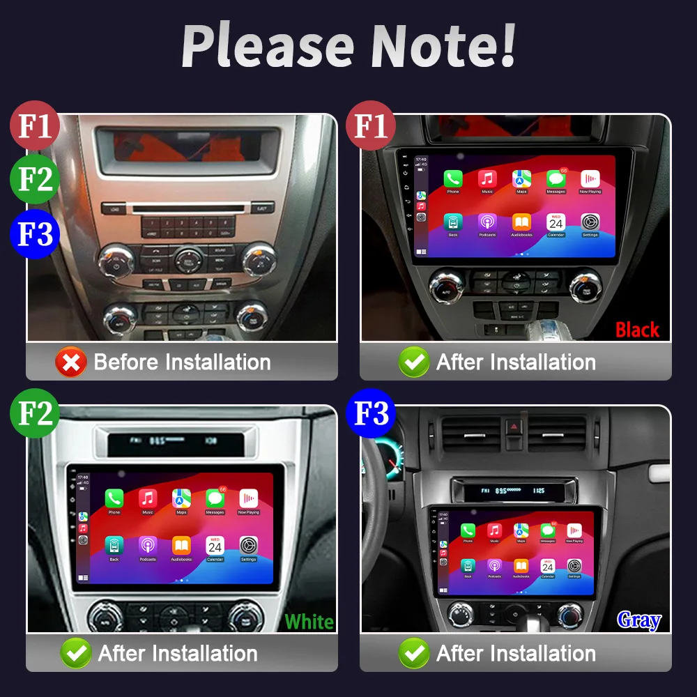 Android 14 For Ford Fusion Mondeo Mustang 2009 - 2012 Car Radio Navigation GPS Multimedia driveplay universal carplay 360 Camera