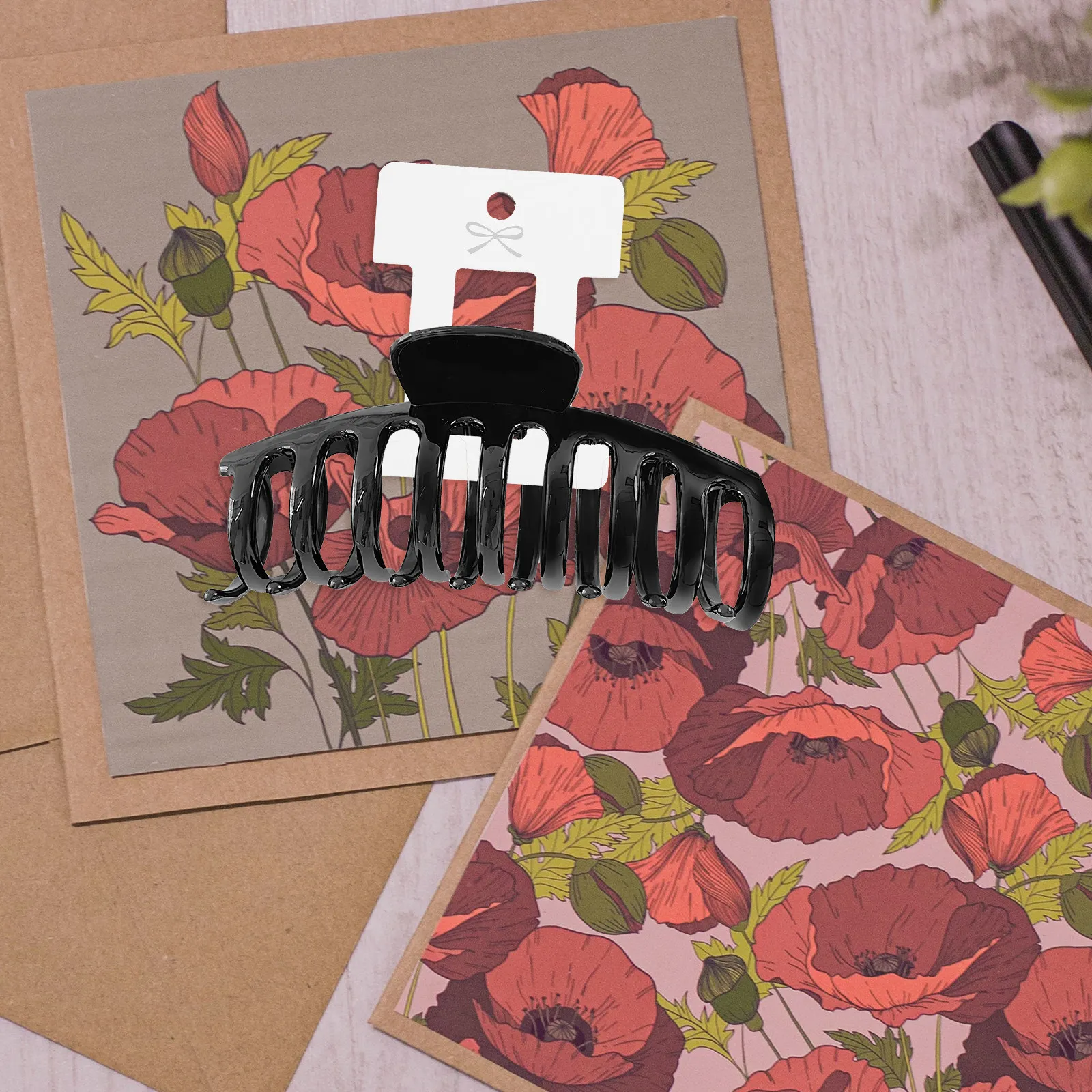 

100Pcs Hair Jewelry Display Holder Smooth Ivory Card for Hairpin Clips Bows Retail Or Home Display Hair Tie Holder