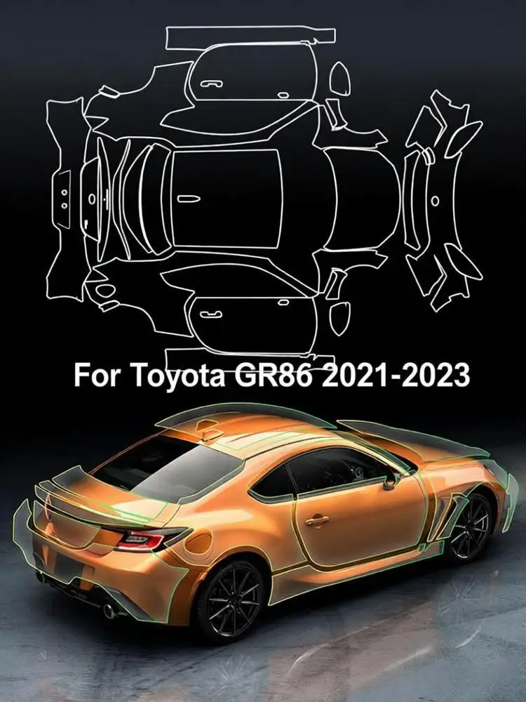 8.5Mil TPU Bumper Hood Paint Protection Film For Toyota GR86 2021-2023 Pre-cut PPF Kit Clear Bra Car Body Anti-Scratch Resistant