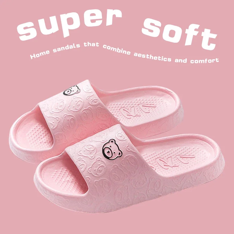 

EVA Summer Women Fashion Cute Outdoor Non-Slip Rubber Slippers Indoor Soft Sole Couple Graffiti Sandals