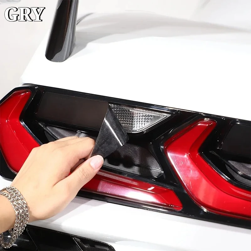 Car Rear Headlight Light Film Trim Sticker For Corvette C8 Stingray Z51 Z06 2020-2026 TPU Black Exterior Car Accessories
