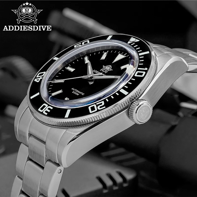 Reloj Automático ADDIESDIVE de alta calidad para hombre, bisel de cerámica de zafiro de 39mm, reloj de buceo de 20bar, reloj mecánico luminoso NH35 de lujo
