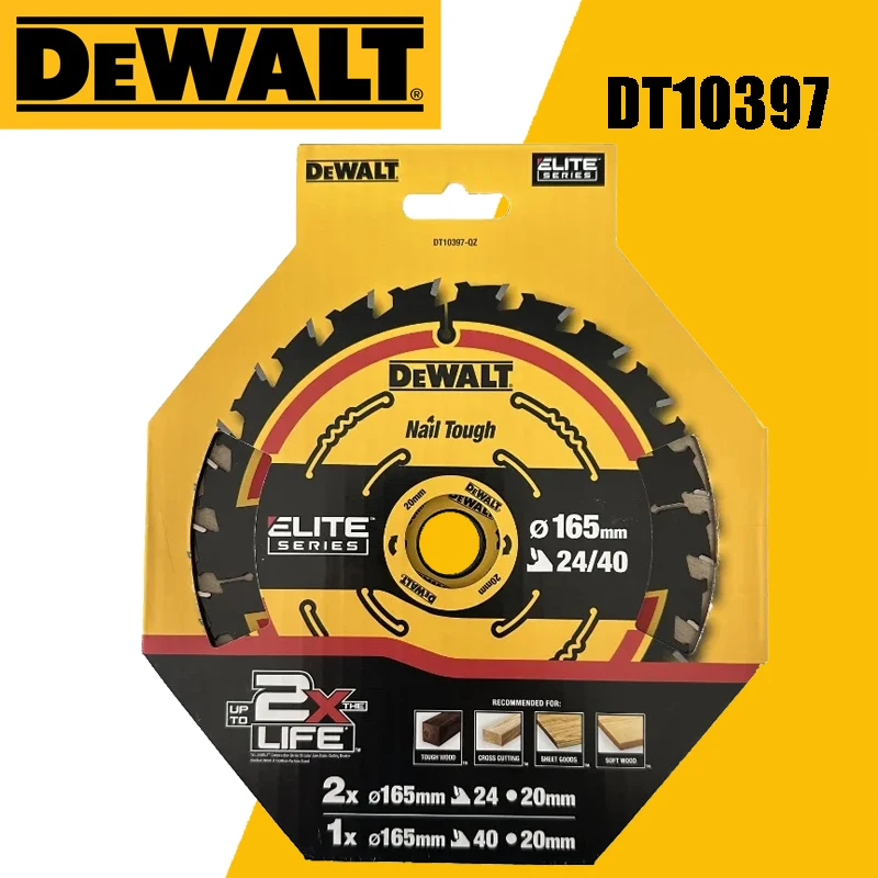 DEWALT-Série de lâminas de serra circular, alta dureza, corte rápido, corte de carpintaria, acessórios especiais para ferramentas elétricas