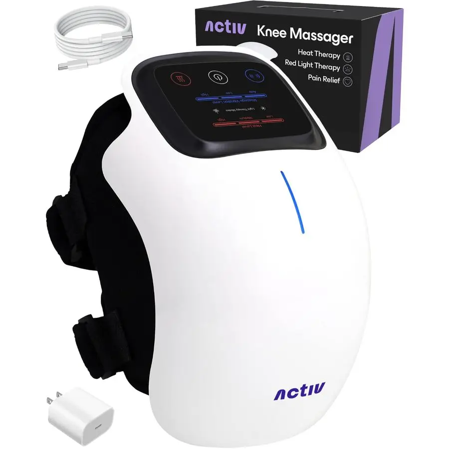

FSAHSA Eligible Knee Massager for Heat and Red Light Therapy, 6in1 Capability, Pain Relief, Relax Tight Muscles, Includes Adapte