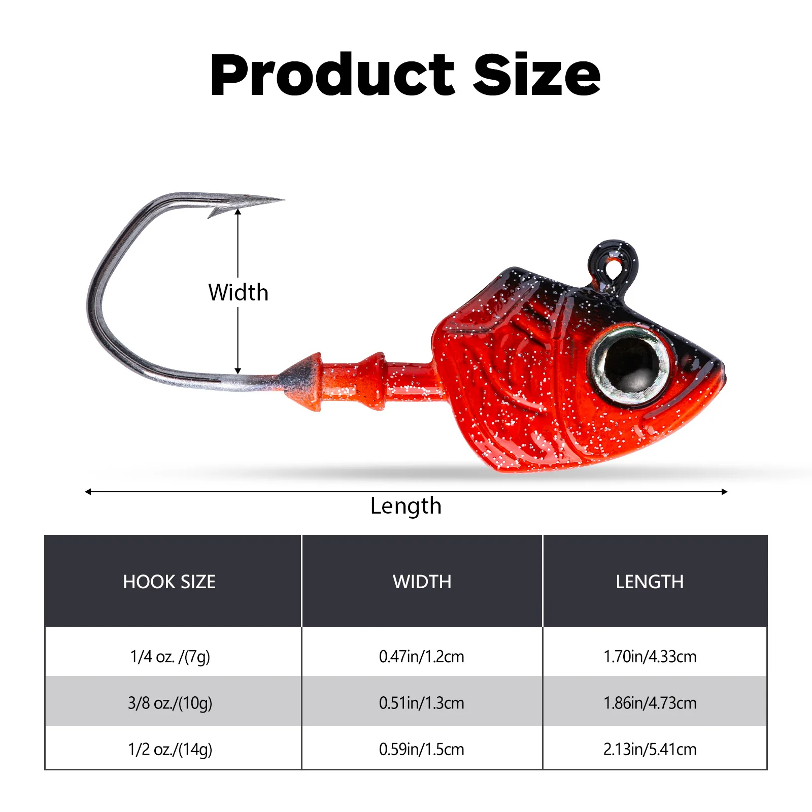 Goture Jig Fishing Hook 7g 10g 14g 3D Eyes Barbed Hooks Ice Lure Bass Carp Fishing Jig Soft Bait Bass Fishing Accessories