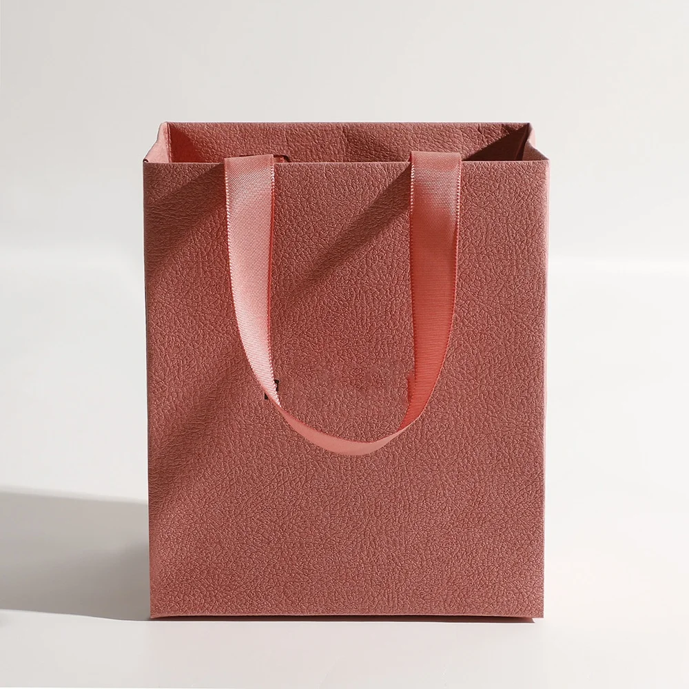 Fashion Tote Bags Foldable Gift Packaging Paper Bags Portable Lipstick Necklace Earrings Rings Headphones Storage Organizer