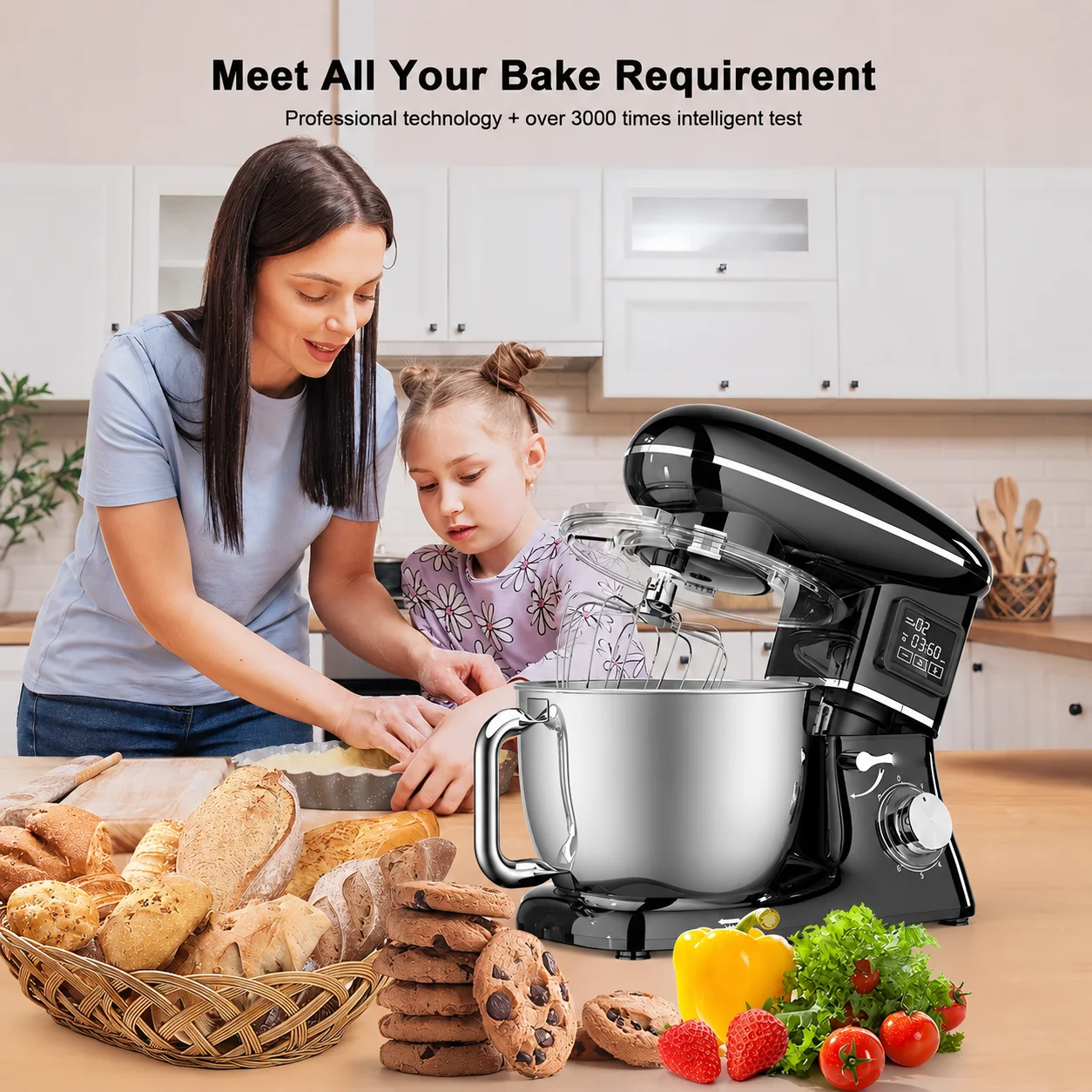 Küchen-Standmixer 6,2 l mit Zeitsteuerung & 1500 W Leistung