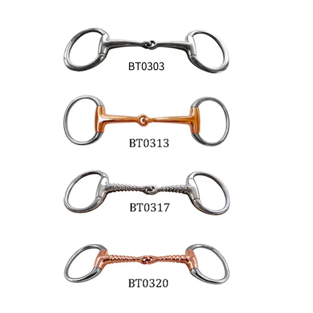 Koń Snaffle Bite ze stali nierdzewnej Eggbutt Bit Koń do żucia Przegubowe usta Bit Sprzęt do treningu koni Produkty jeździeckie