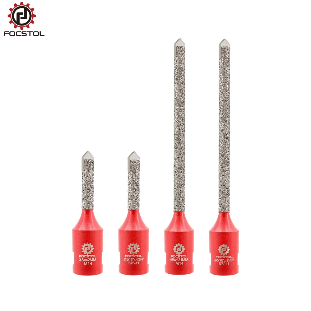 FOCSTOL Diamond Milling Bit Dia 8mm head hard alloy Remove Mortar Between Bricks Stones for Expanding Holes Finger Mill Bit
