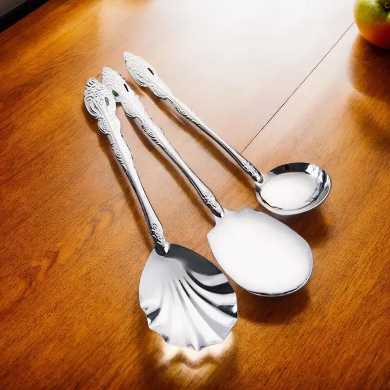 

Набор чайных ложек из нержавеющей стали, сервировочные ложки с контролем порции, легкая многоразовая посуда, кухонные столовые приборы, Ute для кемпинга