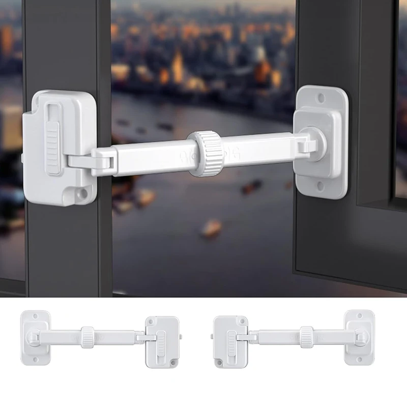 Durable ABS Window Door Support Lock Childproof Lock Window Restrictor Ensure Child Safety & Prevent Accidents