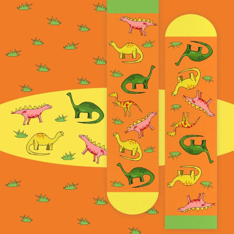 Fashion Casual Socks Harajuku Funny Novelty Skateboard Personality Design Hip Hop Streetwear Dinosaur Print Socks