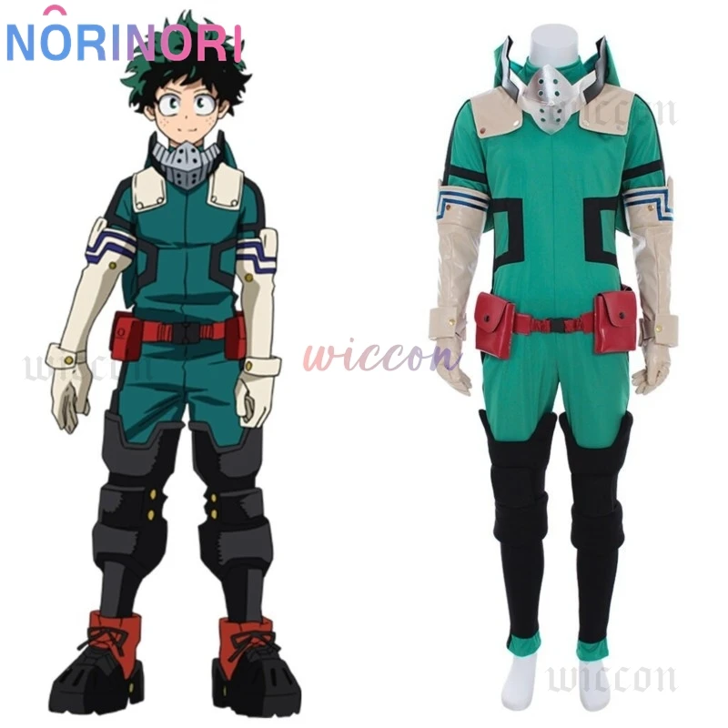 Anime My Academia Hero Cosplay Midoriya Izuku Cosplay Costume Deku Battle Cosplay Unisex Costume Set Halloween Wig Hair