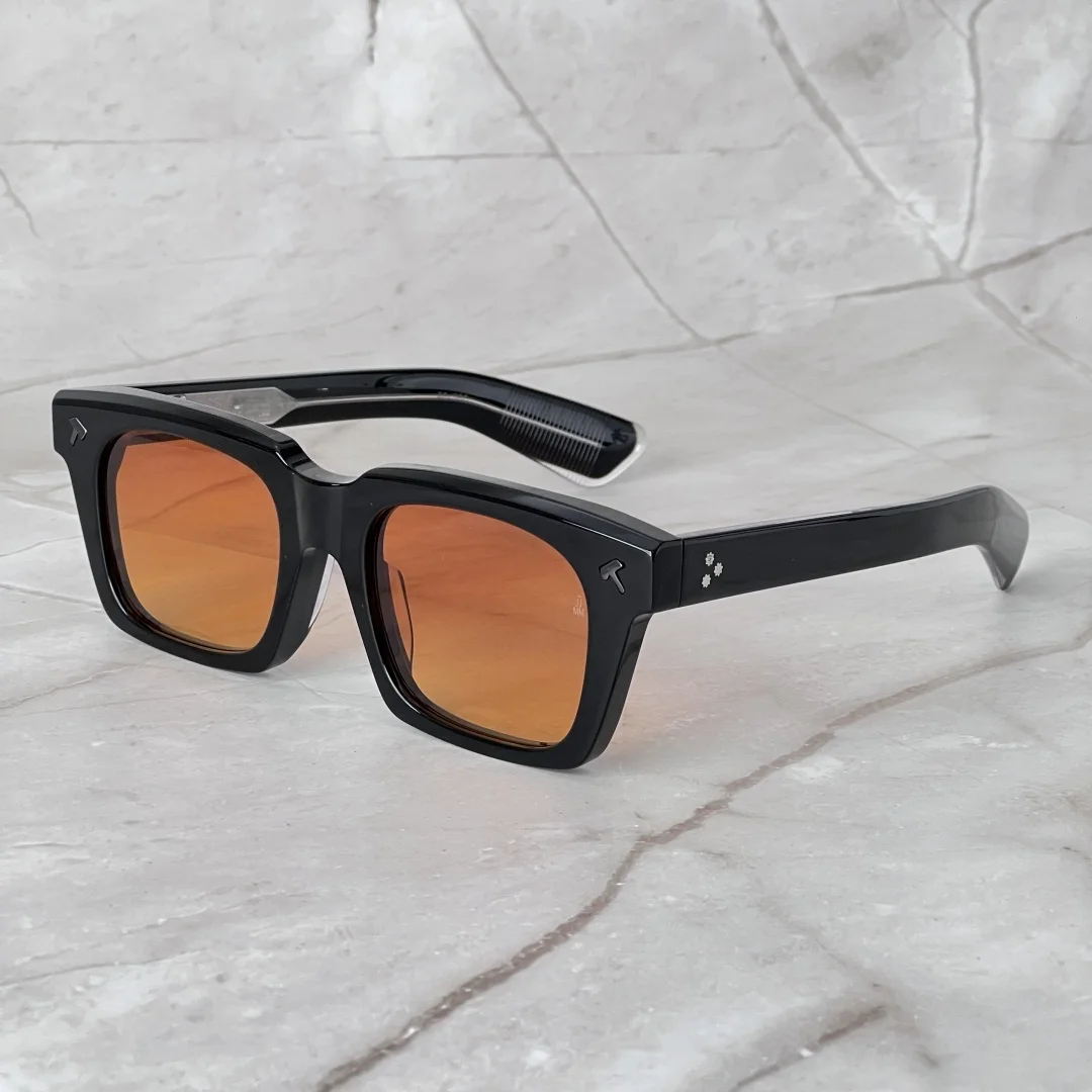 

JMM QUENTIN Square Sunglasses UV400 Handmade Designer Eyewear Vintage Retro Acetate Frame for Men and Women Japanese Style