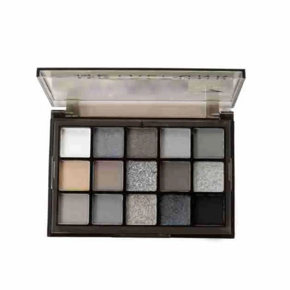 15 colori Eyeshadow Palette Black Smokey Palette Matte Pigmented Eye Shimmer Waterproof Shadow High Makeup Glitter C4O7