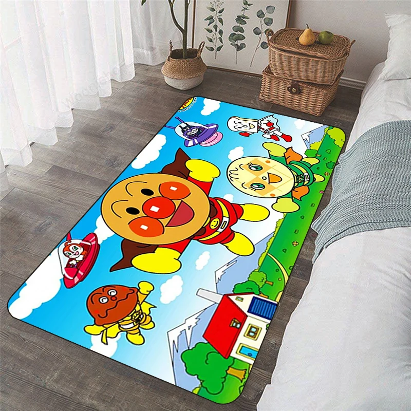 40x60 Kitchen Carpet Entrance Doormat Anpanman Living Room Mat Home Decor Bedroom Rug Cute Cartoon Foot Mats Door Bathroom Rugs