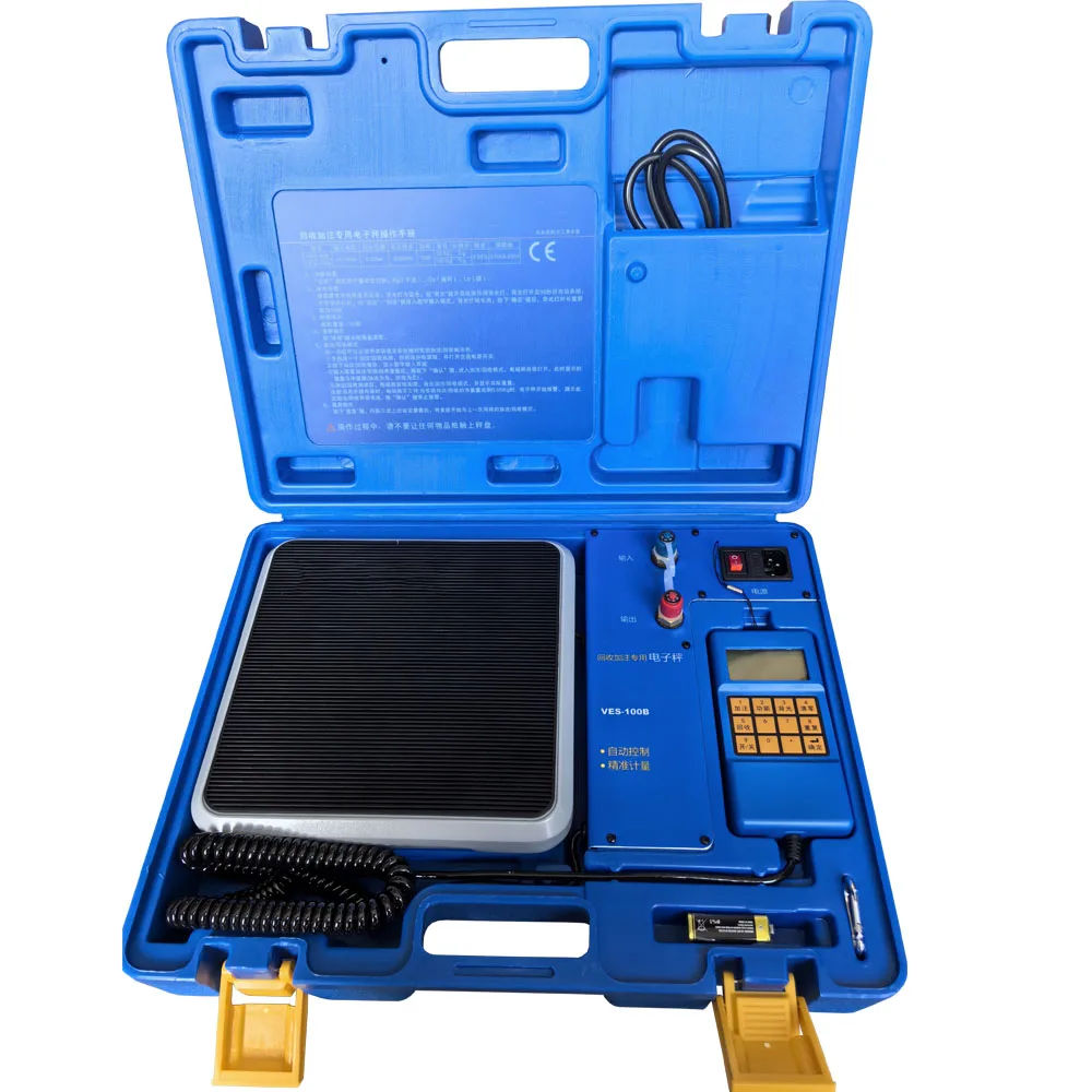 

VES-100B High Precision Electronic Refrigerant Scale 100kg Max. Weighting Range New Condition For Refrigerations Parts