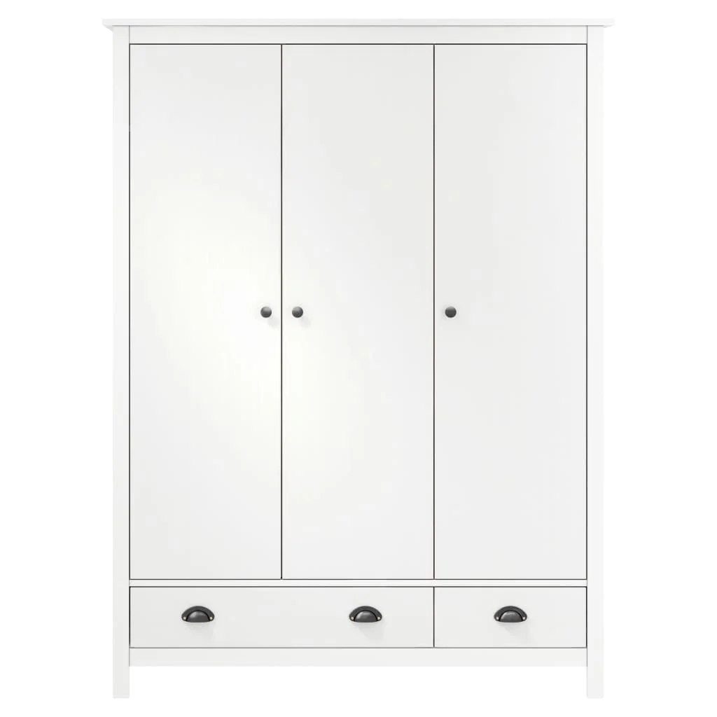 Sung-ll wardrobe with 3 doors hill range White 127x50x170 cm Pine