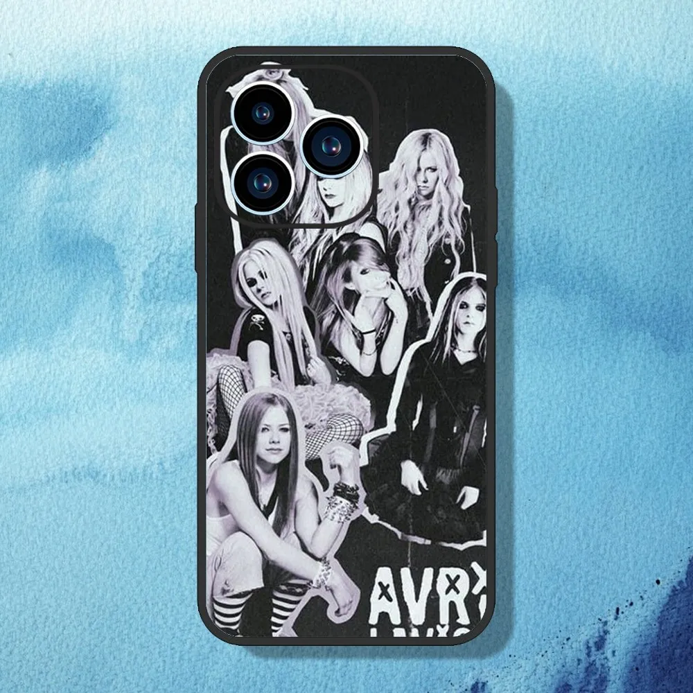 Singer A-Avril L-Lavigne Phone Case For iPhone 11 12 13 14 15 Mini Pro Max Plus 8 xr xs Black Shell