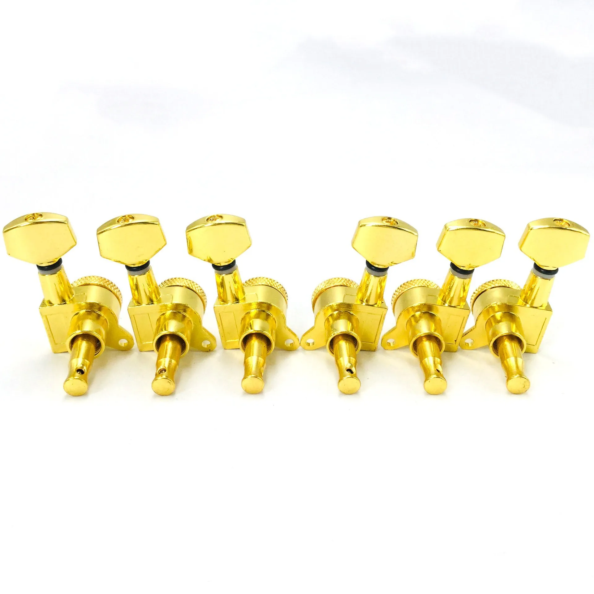 

Gold Guitar String Shaft, Electric Wood Guitar, Self-Locking String Button, Gold-Plated Small Square Head Lock Button, Threaded