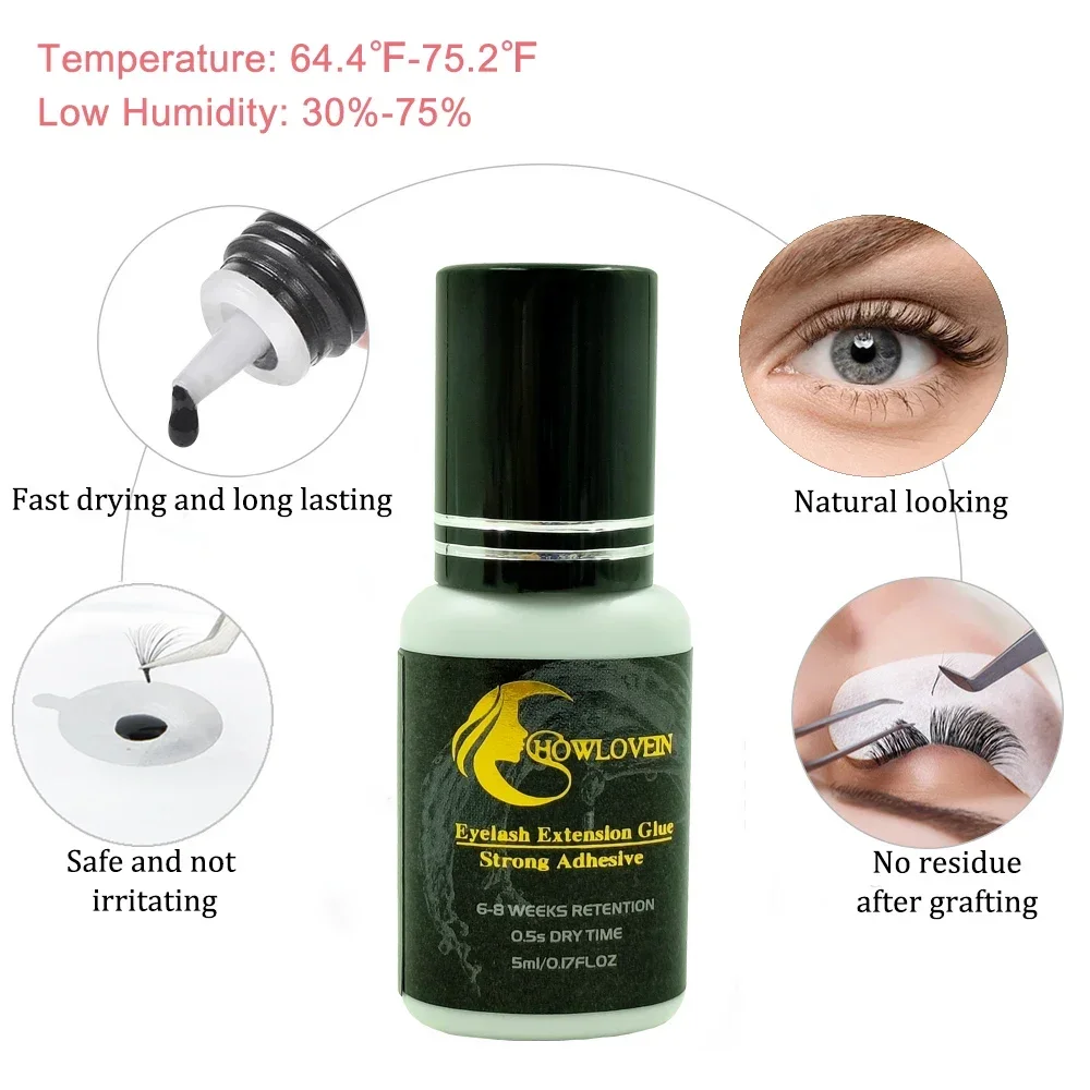 Extra Strong 0.5-1 Second Lash Glue Private Label Fast Drying Professional Eyelash Extension Glue