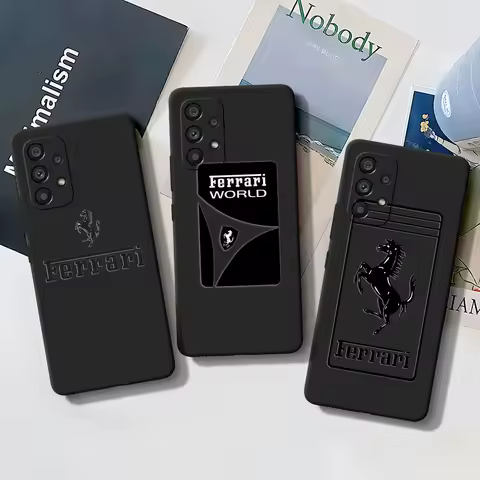 Sport Car Case for Samsung Galaxy A16 A54 A34 A12 A14 A33 A15 A21s A53 A55 A35 A51 A11 A17 A22 F-Ferrari LOGO TPU Phone Cover