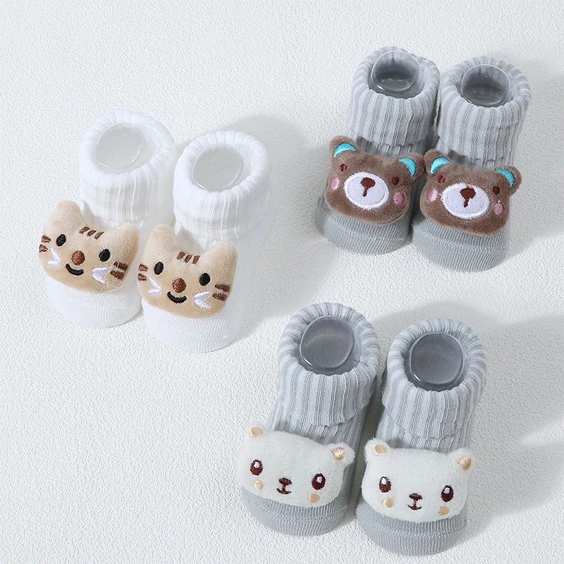 

Newborn Baby Socks Knitted Cotton Cartoon Infant Floor Short Socks For Girls Boys Casual Infant's Tube Sock Newborn Stuff