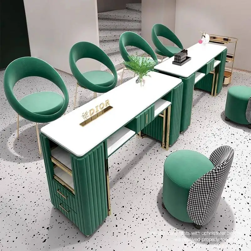 

Minimalist Manicure Nail Table Beauty Salonstyle Nail Desk Equipment Professional Mesas Para Manicuristas Salon Furniture