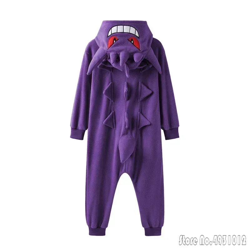 Child Pokemon Costume Kids Clothes Cosplay Christmas Gift Boys Gengar Onesie Kigurumis Full Body Pijama Anime One-Piece Pajamas