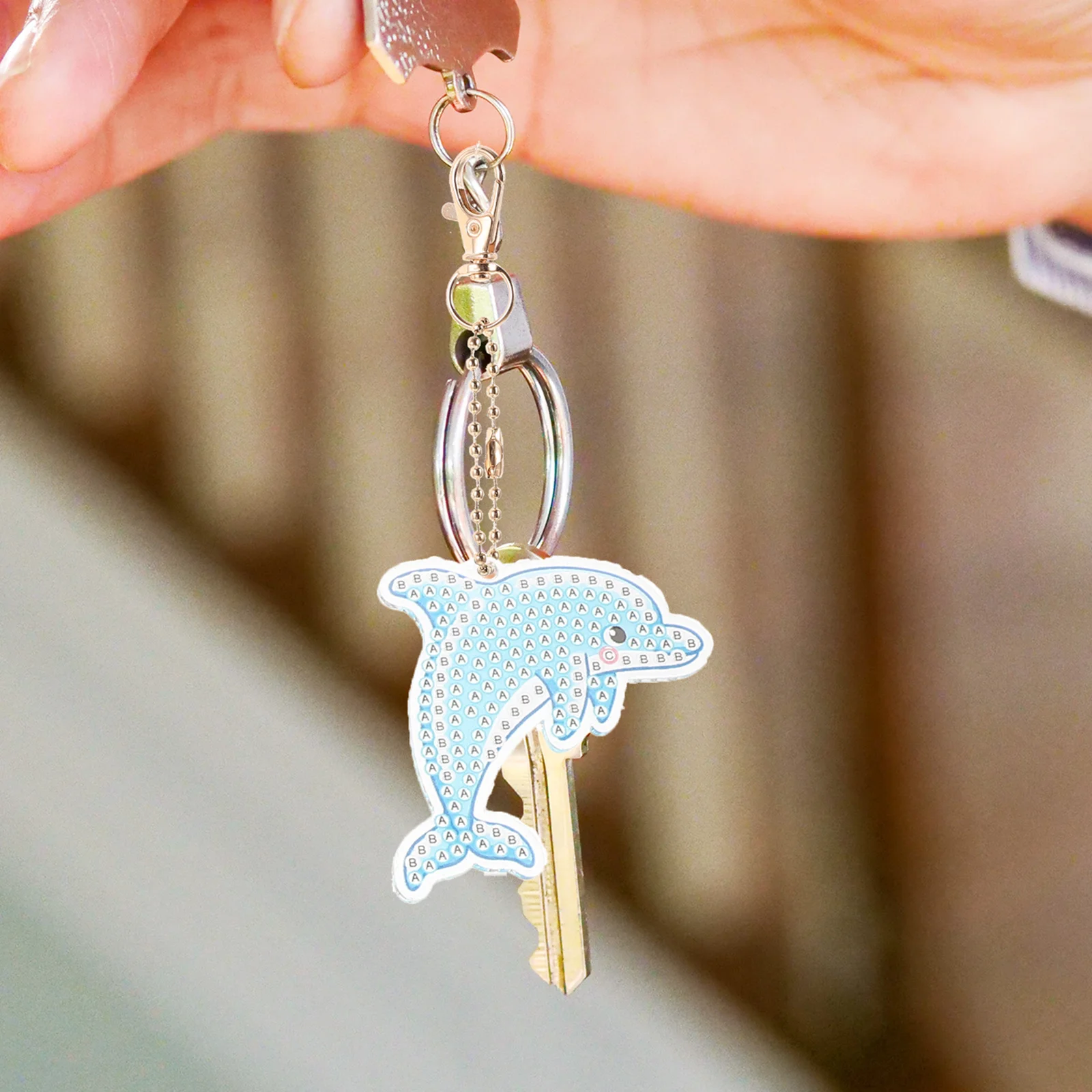 1 مجموعة 1 مجموعة Diy بها بنفسك الماس الفن المفاتيح قلادة الاكريليك المعادن الحرفية عدة لحقيبة سيارة محفظة ديكور لطيف سلاسل المفاتيح للنساء هدية #2