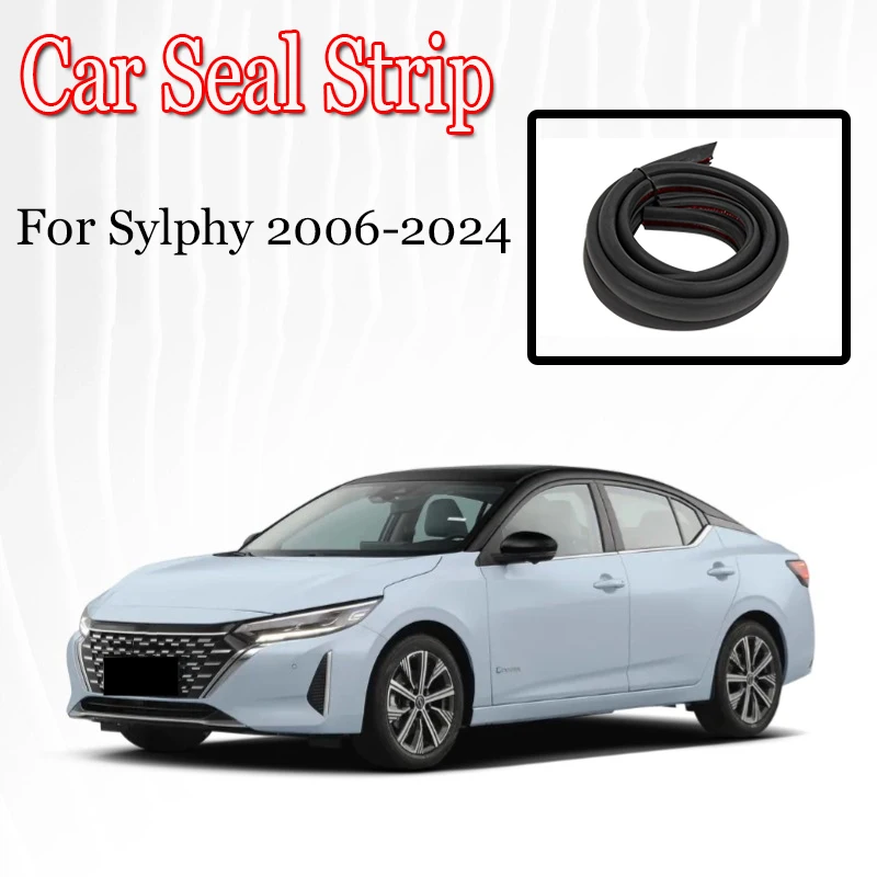 For Nissan Sylphy 2006-2024 Car Door Edge Weatherstrip Car Seal Strips Pillar Noise Windproof Protection Auto Sealant Accessorie