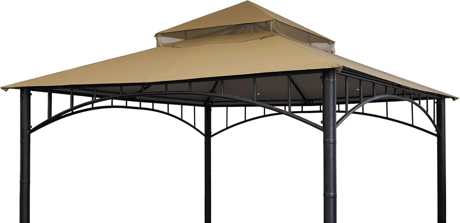 

Replacement Gazebo Canopy Cover, UV-Protected Waterproof Polyester Fabric, Fits Specific Models (Beige)